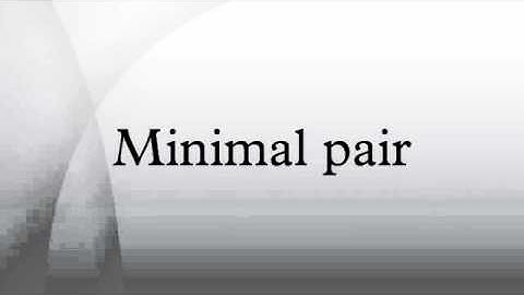 Minimal pair