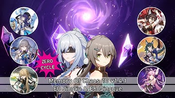 E0 Jingliu & E6 Qingque - Honkai Star Rail Memory Of Chaos v1.4.1 Stage 10