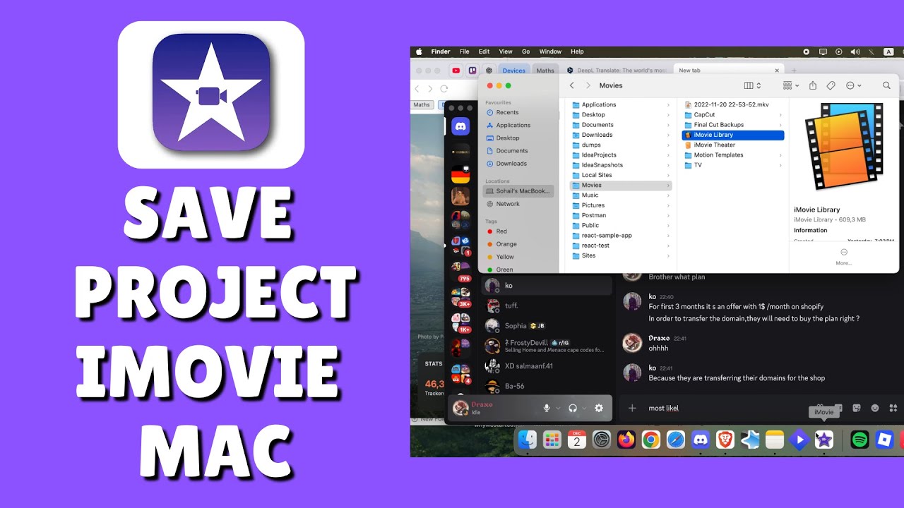 How To Save Imovie Project On Macbook - YouTube