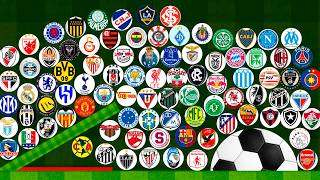 [Big Addition] Football Clubs Marble Race In Allgodoo