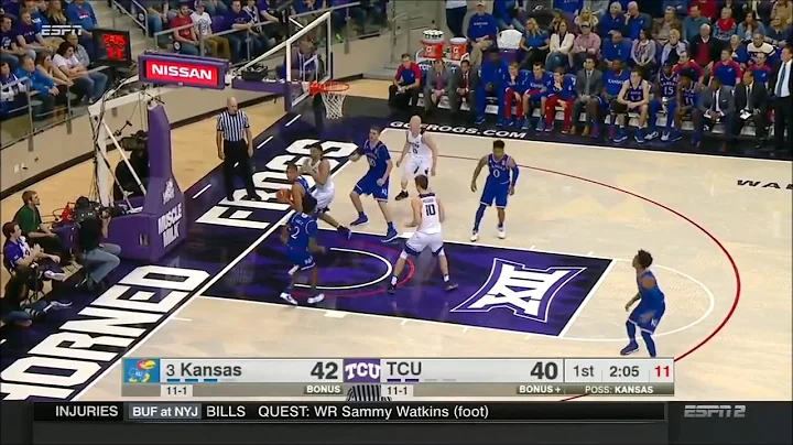 Landen Lucas vs TCU. 15pts, 17reb Highlights