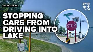 STOP! New LED sign installed after multiple cars end up in Coldwater Lake