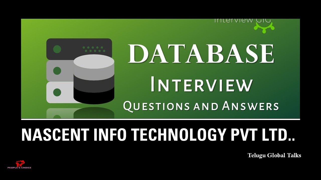 Database Developer Interview Questions at Nascent info technologies Pvt ...