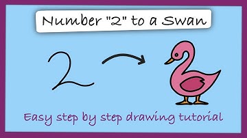 How to draw a Swan from number "2" | Drawing from numbers | Swan Art | Easy drawing
