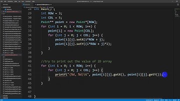 Dynamically allocating a 2D array of objects in C++