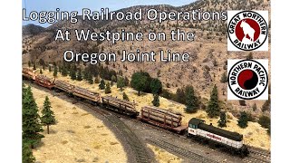 Logging Railroad operations at Westpine, Oregon on the Oregon Joint Line