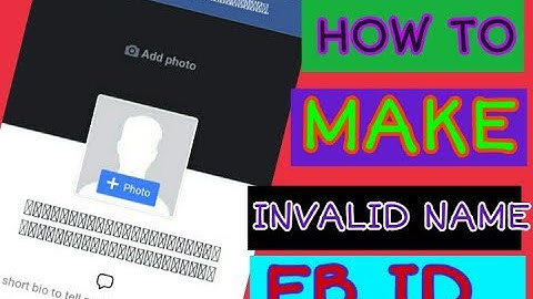 How to make invalid name facebook account without update name new method 2019