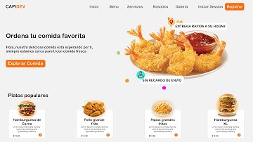 Cómo crear un diseño web de comida y restaurantes RESPONSIVE utilizando HTML y CSS