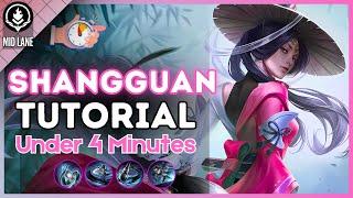 4-Minute Shangguan Tutorial in Mid Lane || (HoK S9) 2025