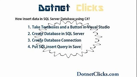 How insert Data in SQL Server using C#    |SQL Insert Query