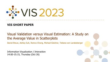 Visual Validation versus Visual Estimation: A Study on the Average Value in Scatterplots - Fast For