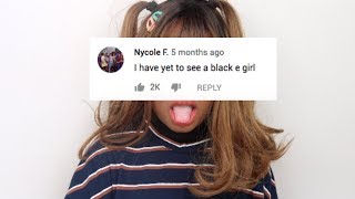 BLACK GIRL TRIES E GIRL MAKEUP