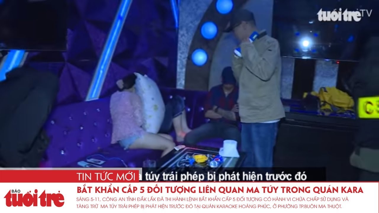 Bắt khẩn cấp 5 đối tượng liên quan ma túy trong quán Karaoke - YouTube