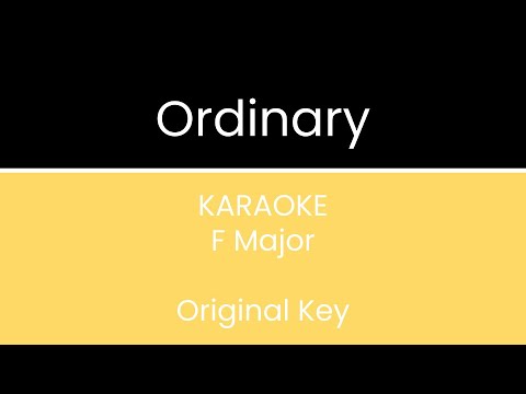 Ordinary KARAOKE (Original Key)