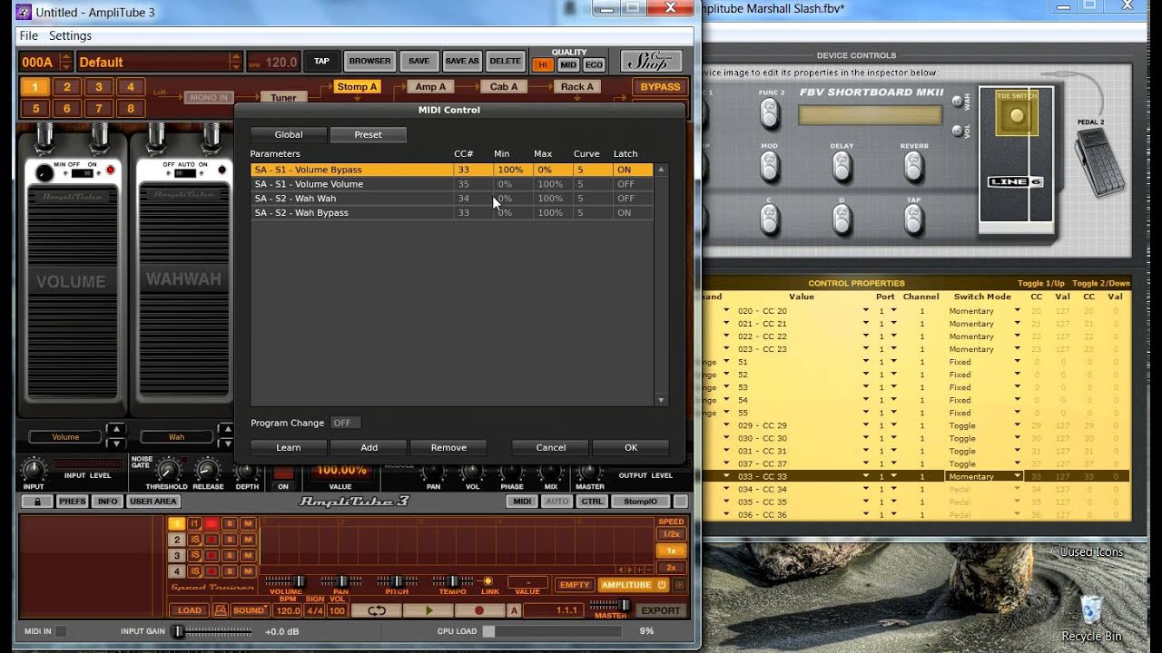 Amplitube 3 Crybaby wah setup YouTube