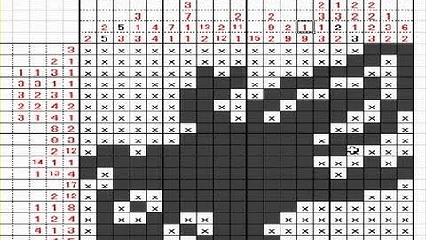 Picross（Logic puzzle）playing with Excel sheet No7