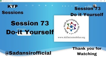 Do It Yourself Session 73 | #Do_it_Yourself_73-[Hindi] | Session 73: Session #37 BS-CIT Session #kyp