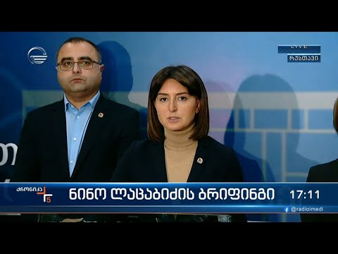 ნინო ლაცაბიძის ბრიფინგი
