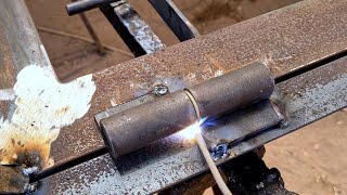 Metal welding, the easiest way to install iron door hinges, for beginners @Metal_welding