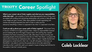 Trinity Logistics Career Spotlight Caleb Locklear