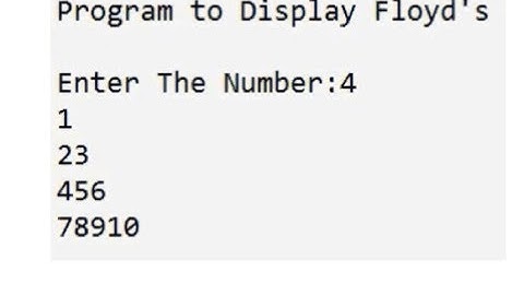 C# Program To Display Floyd