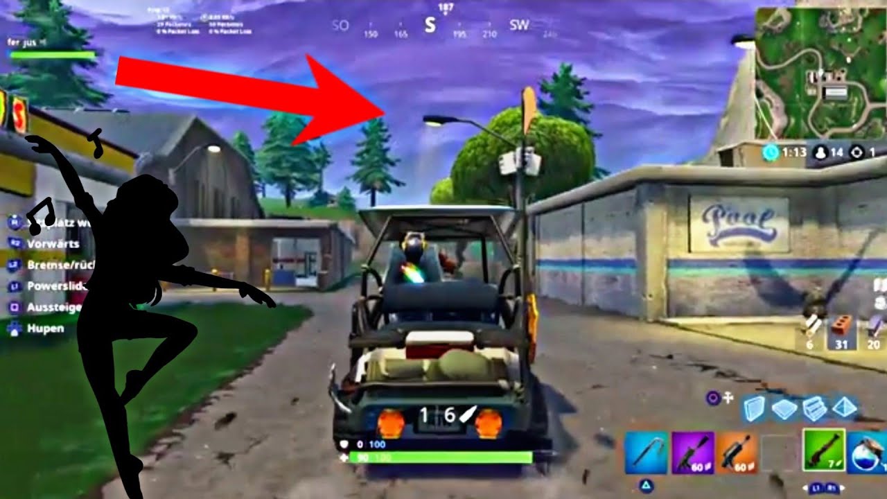Tanze unter verschiedenen Straßenbeleuchtungen / Fortnite Herausforderungen Woche 1 YouTube