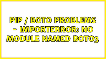 Pip / boto problems - ImportError: No module named boto3
