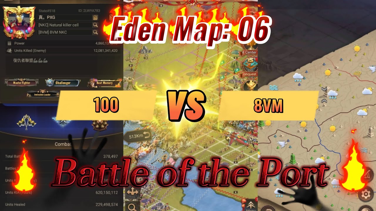 Eden Map:06 100 vs 8VM ''Battle of the Port'' 💪👊🔥 - Last Shelter Survival