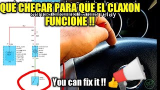 el claxon no funciona (que checar ) Solucion  Versa Tida, Nissan Versa Horn not working