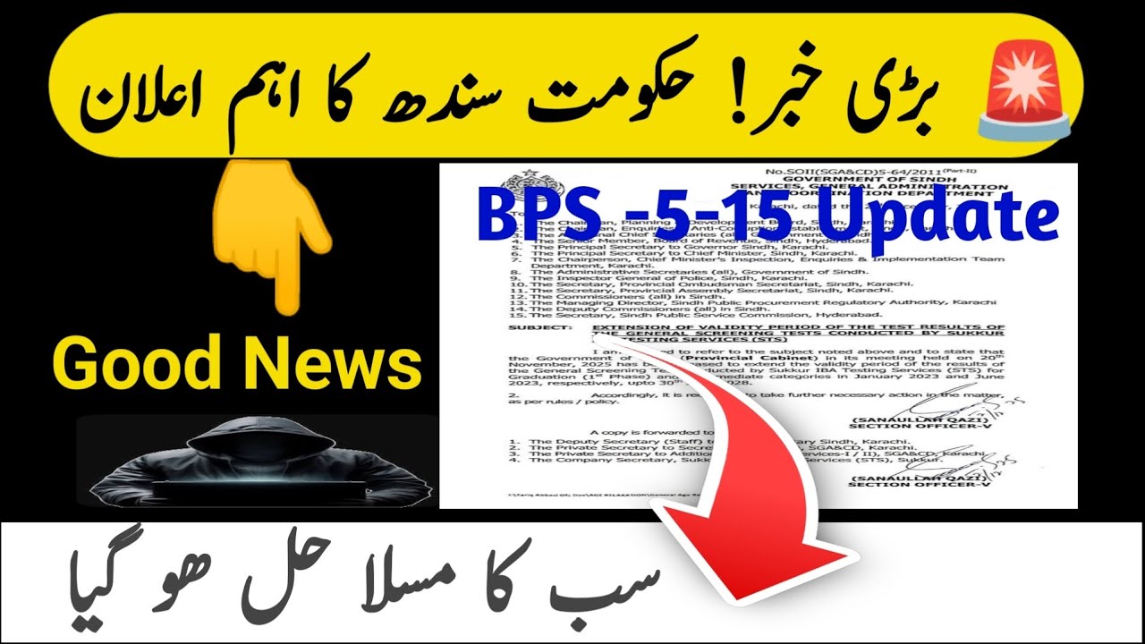 Good news All Candidates BPS 5-15 grade  