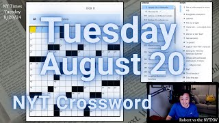 Coconut tree, brat, what else am I missing [0:10/3:41] || Tuesday 8/20/24 New York Times Crossword