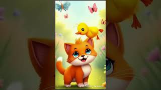 Cat Adopts a Duckling?! | The Most Heartwarming Goodbye #SunnyTheCat #TrueStoryStyle #KidsShorts