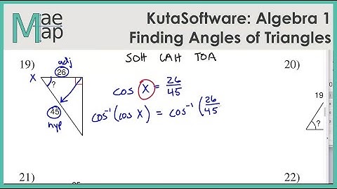 KutaSoftware:  Algebra 1 - Using Trigonometry To Find Angle Measure
