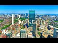 Boston scenic relaxation 4k drone 2023  city of boston massachusetts usa