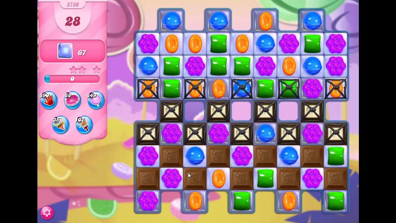 Candy Crush Saga Level 3730 No Boosters Youtube
