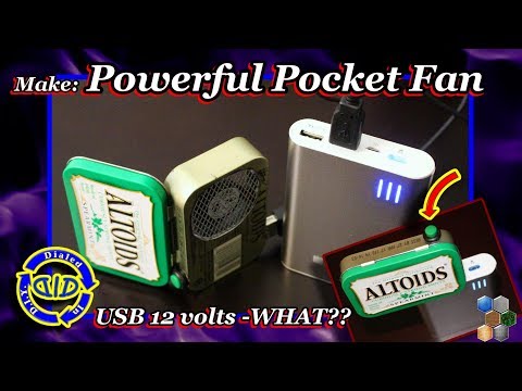 Make Portable Cooling Fans -12 Volts On USB - Altoids Tin Project