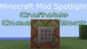 - Minecraft Mod Spotlights | Craftable Command Block | NerdZander -