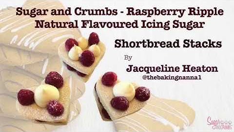 Raspberry Ripple Shortbread Stacks by The Baking Nanna