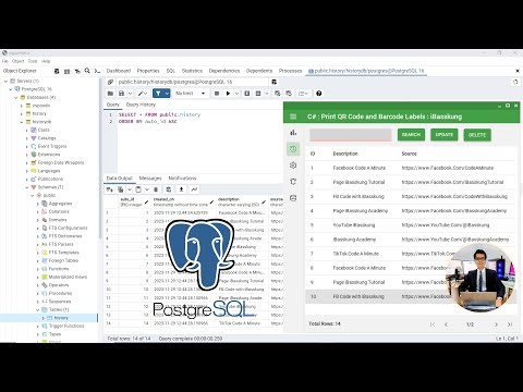 การใช้งานโปรเจค C# เชื่อมต่อกับฐานข้อมูล PostgreSQL ใน pgAdmin 4 | Part 2