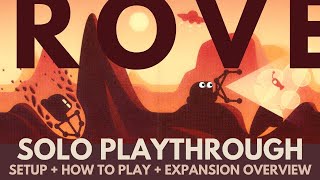 ROVE Board Game | How to Play & Full Solo Playthrough | A Solo Only 18Card Micro Game by Button Shy