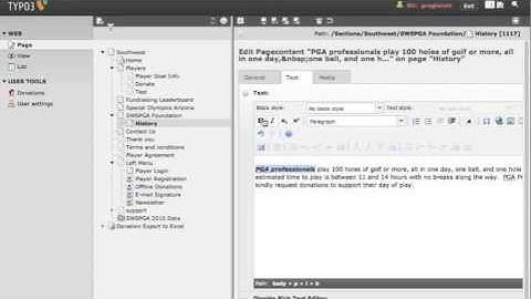 Typo3 - Editing Headers & Text
