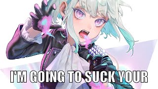 The femboy vampire is going to suck you dry