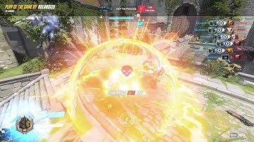 Overwatch - Junkrat sneaky quadruple rip-tire kill, right after Mercy