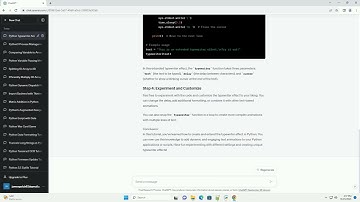 Extending the typewriter effect in python