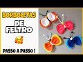 Como fazer BORBOLETAS DE FELTRO para DECORAÇÃO - Passo a passo  | Artesanato - DIY