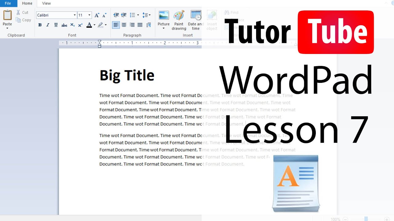 WordPad Tutorial 7 Text Color And Highlight YouTube