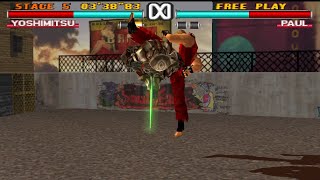 Tekken 3: Yoshimitsu Flea Stance Only Playthrough (PS1)