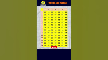 Only 1% can spot the odd number in 5 seconds! ⏳👀 #FindTheOddOne #BrainChallenge #NumberGame
