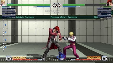 KOFXIV King CD Meaty Reset Option Select against corner Rolls