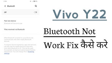 Vivo Y22 Bluetooth Not Working Problem Solve